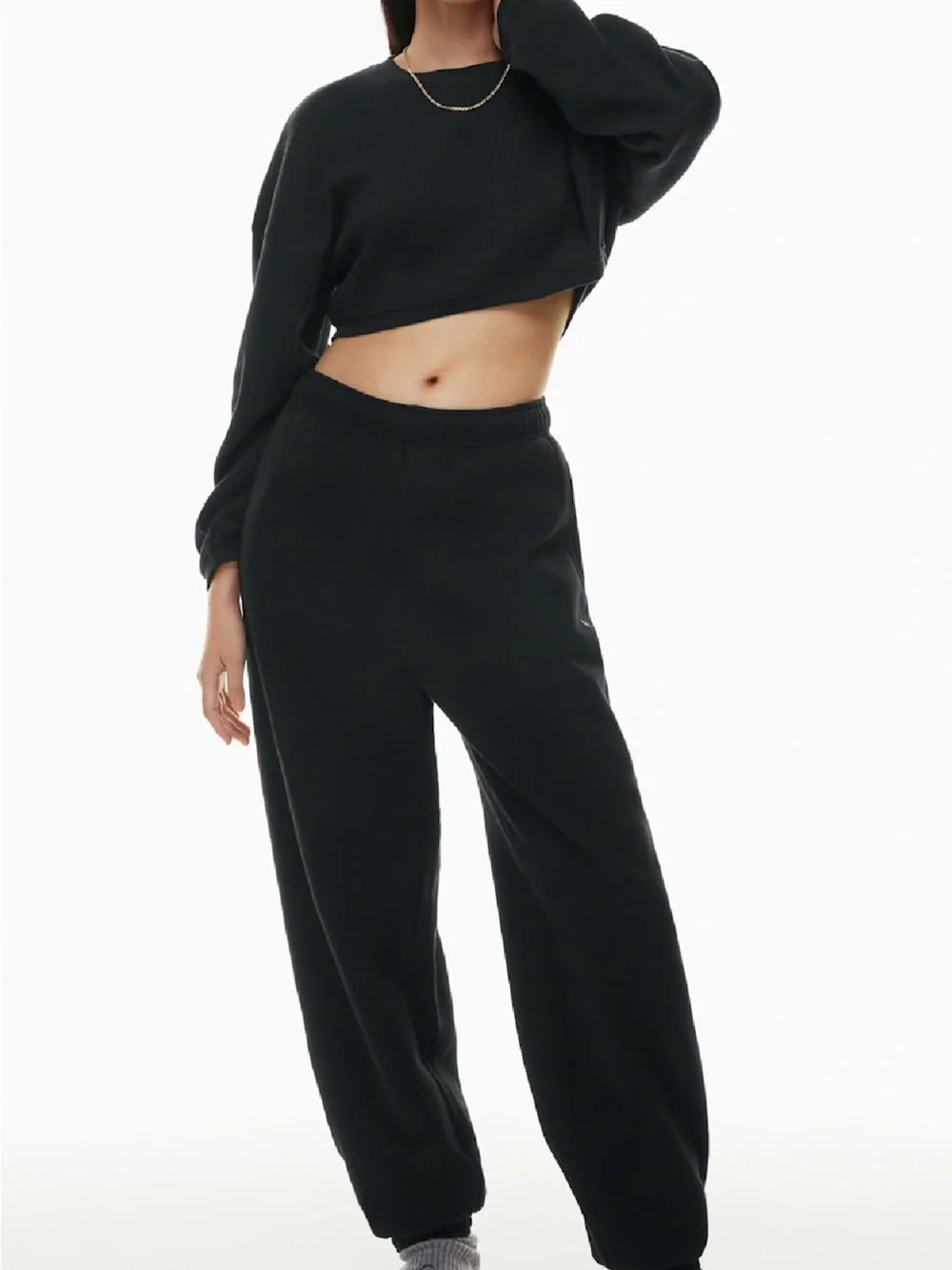 Aritzia TNA Women's Black Cozy Fleece sweatpants